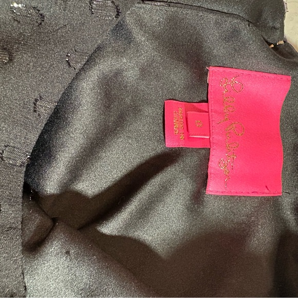 Lilly Pulitzer Women’s Size 0 (XS) Black Metallic Silk Blend Dress - Picture 3 of 5